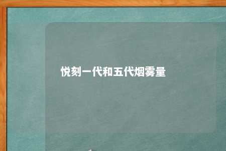 悦刻一代和五代烟雾量