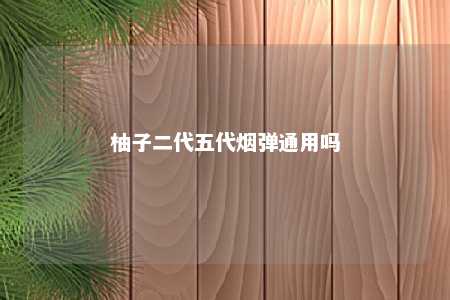 柚子二代五代烟弹通用吗