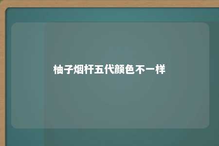 柚子烟杆五代颜色不一样