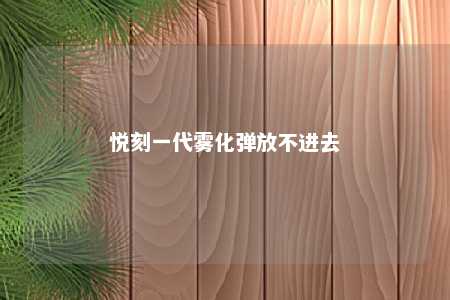 悦刻一代雾化弹放不进去