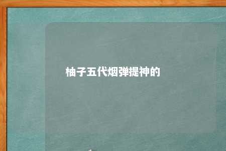 柚子五代烟弹提神的