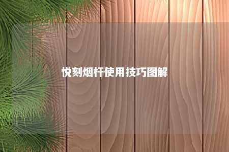 悦刻烟杆使用技巧图解