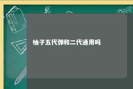 柚子五代弹和二代通用吗