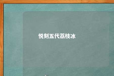 悦刻五代荔枝冰