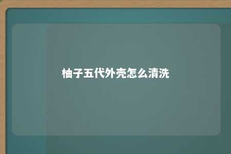 柚子五代外壳怎么清洗