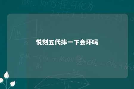 悦刻五代摔一下会坏吗