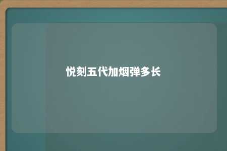 悦刻五代加烟弹多长