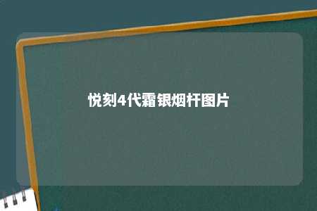 悦刻4代霜银烟杆图片