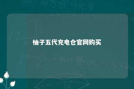 柚子五代充电仓官网购买