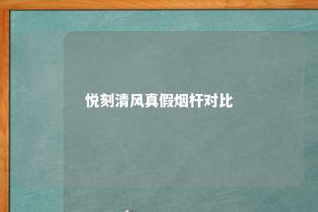 悦刻清风真假烟杆对比