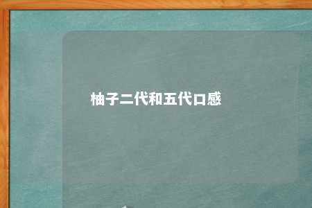 柚子二代和五代口感