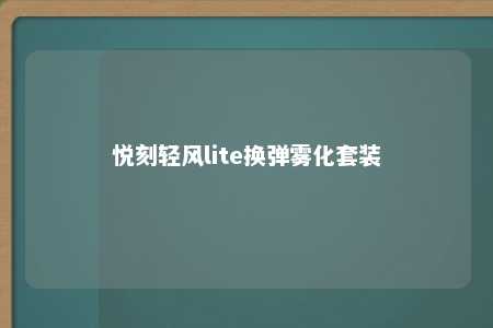 悦刻轻风lite换弹雾化套装