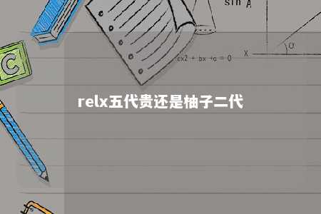 relx五代贵还是柚子二代