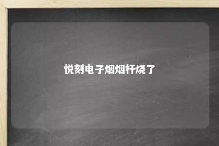 悦刻电子烟烟杆烧了