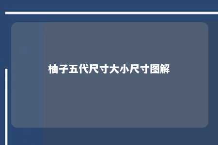 柚子五代尺寸大小尺寸图解