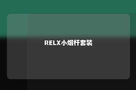 RELX小烟杆套装